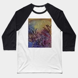 Coral reef abstract. Watercolor Painting Baseball T-Shirt